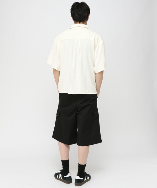 3.3 Field Trip （3.3フィールドトリップ）の「3.3 Field Trip／サテン開襟シャツ（シャツ/ブラウス・メンズ・ブラック/オフホワイト/ライトグリーン・MEDIUM/LARGE）」の10枚目の写真