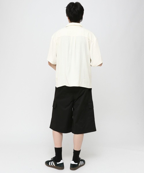 3.3 Field Trip （3.3フィールドトリップ）の「3.3 Field Trip／サテン開襟シャツ（シャツ/ブラウス・メンズ・ブラック/オフホワイト/ライトグリーン・MEDIUM/LARGE）」の11枚目の写真