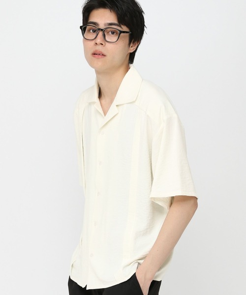 3.3 Field Trip （3.3フィールドトリップ）の「3.3 Field Trip／サテン開襟シャツ（シャツ/ブラウス・メンズ・ブラック/オフホワイト/ライトグリーン・MEDIUM/LARGE）」の13枚目の写真