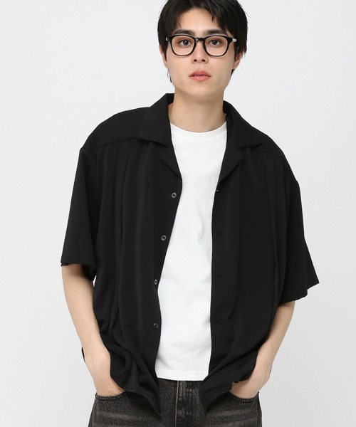 3.3 Field Trip （3.3フィールドトリップ）の「3.3 Field Trip／サテン開襟シャツ（シャツ/ブラウス・メンズ・ブラック/オフホワイト/ライトグリーン・MEDIUM/LARGE）」の17枚目の写真