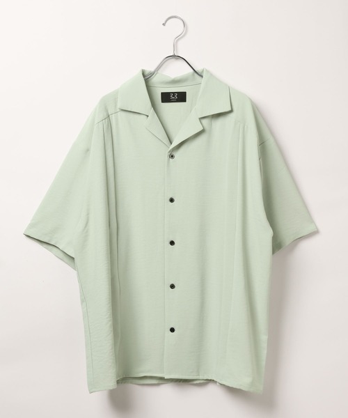 3.3 Field Trip （3.3フィールドトリップ）の「3.3 Field Trip／サテン開襟シャツ（シャツ/ブラウス・メンズ・ブラック/オフホワイト/ライトグリーン・MEDIUM/LARGE）」の20枚目の写真