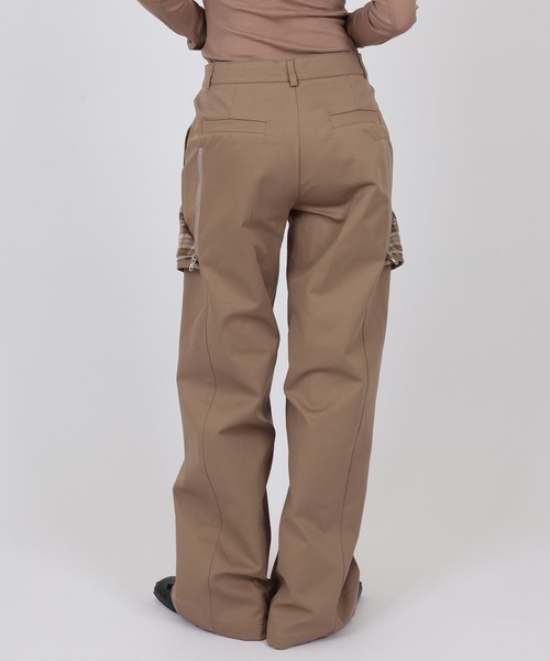 SUWDEE(スーディー)の「check pocket wide pants(その他パンツ・レディース・ベージュ/ブラック・S/M)」の6枚目の写真