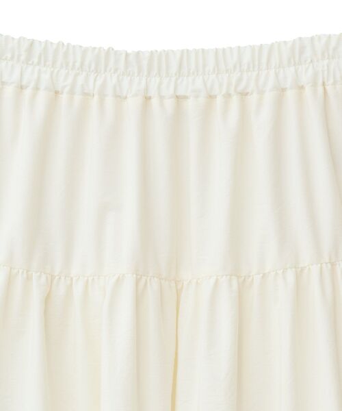 earth music&ecology（アースミュージックアンドエコロジー）の「スリットリボンティアードスカート（スカート・レディース・ブラック/オフホワイト・FREE）」の5枚目の写真