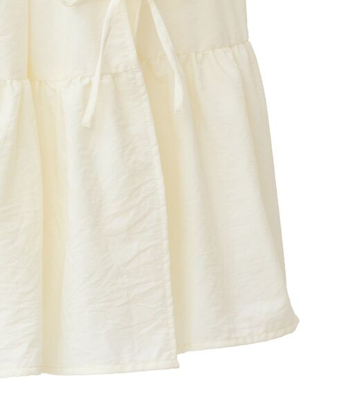 earth music&ecology（アースミュージックアンドエコロジー）の「スリットリボンティアードスカート（スカート・レディース・ブラック/オフホワイト・FREE）」の4枚目の写真