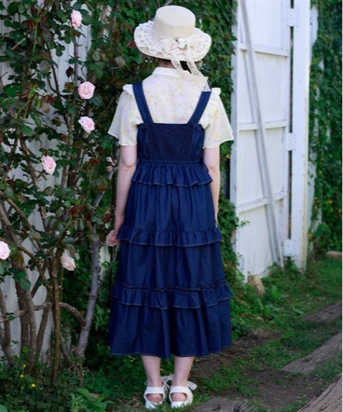 axes femme（アクシーズファム）の「フリルデザインジャンスカ（ジャンパースカート・レディース・ブラック/インディゴブルー/ケミカルウォッシュ・FREE）」の20枚目の写真