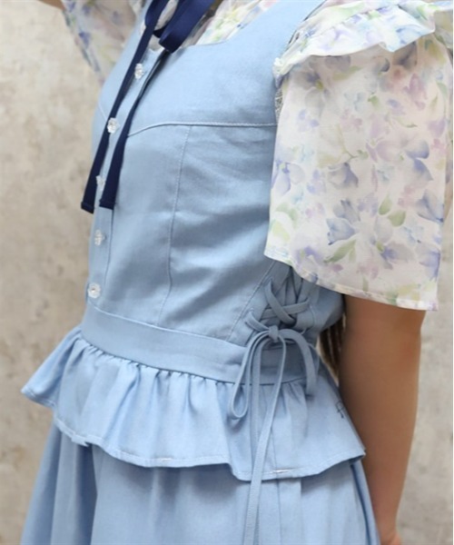 axes femme（アクシーズファム）の「フリルデザインジャンスカ（ジャンパースカート・レディース・ブラック/インディゴブルー/ケミカルウォッシュ・FREE）」の17枚目の写真