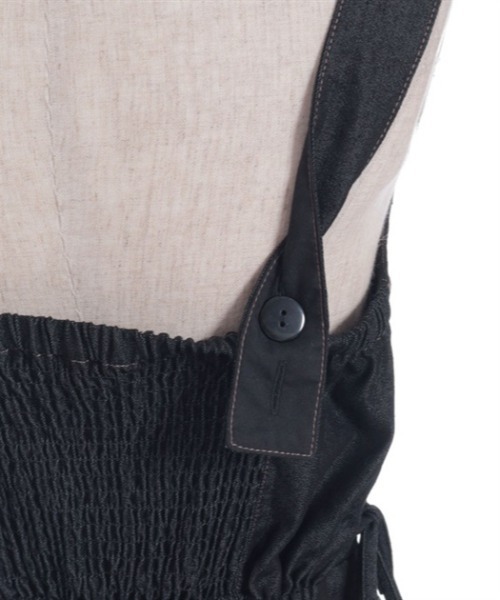 axes femme（アクシーズファム）の「フリルデザインジャンスカ（ジャンパースカート・レディース・ブラック/インディゴブルー/ケミカルウォッシュ・FREE）」の7枚目の写真