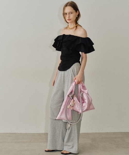 yae（ヤエ）の「2way frills top /2wayフリルトップ（Tシャツ/カットソー・レディース・ホワイト/ブラック・FREE）」の19枚目の写真