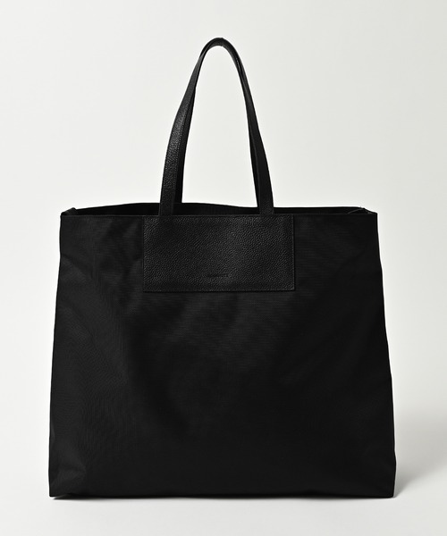 ADAM PATEK(アダムパテック)の「【ADAMPATEK】new shrink leather combi big tote bag/レザーコンビ2wayトートバッグ(AP2519034)(トートバッグ・レディース・ブラック系2/ブラック系1・FREE)」の1枚目の写真