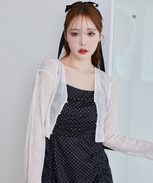 NICE CLAUP swimwearフロントリボン+シアーカーディガン one after another NICE CLAUP（ワンアフターアナザーナイ