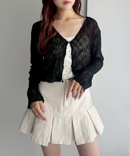 セール】着回し万能/シアーカーディガン（カーディガン/ボレロ）｜one