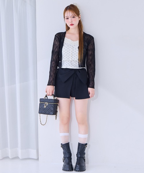 one after another NICE CLAUP（ワンアフターアナザーナイスクラップ）の「着回し万能/シアーカーディガン（カーディガン/ボレロ・レディース・オフホワイト/ブラック/ラベンダー/サックスブルー/ブラウン/ピンク・FREE）」の19枚目の写真