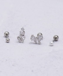 LINFA　（リンファ）の「【アレルギー対応】サージカルステンレス　片耳・両耳兼用　モチーフピアスセット（ピアス（片耳用））」