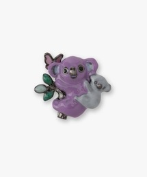 名作 ANNA SUI アクセサリー パープル ブローチ カバモチーフ