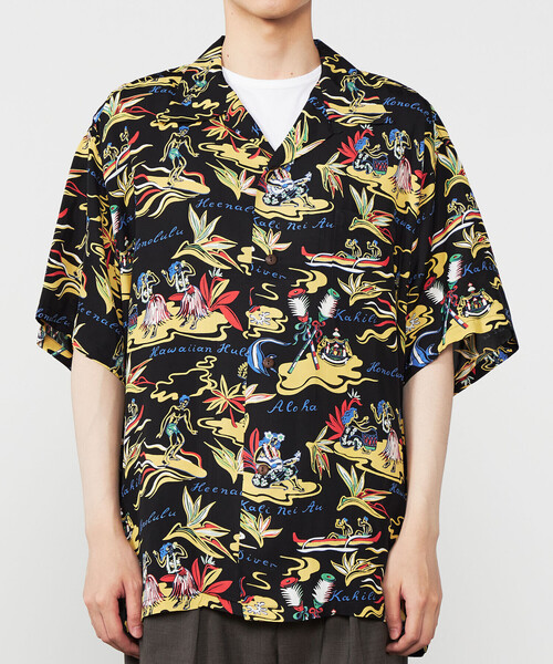 SUN SURF(サンサーフ)の「SUN SURF | 半袖ハワイアンシャツ “HAWAIIAN HULA” MEN(シャツ/ブラウス・メンズ・ブラック・XL/XXL/L)」の5枚目の写真