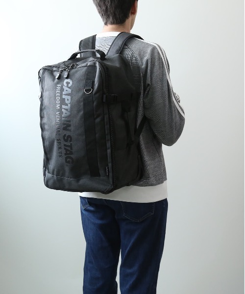 CAPTAIN STAG(キャプテンスタッグ)の「CAPTAINSTAG 3WAYリュック35L 1254(バックパック/リュック・レディース・ブラック/ネイビー・FREE)」の1枚目の写真