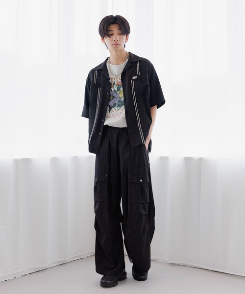 Anui(アニュイ)の「【UNISEX】パッチトロミカイキンシャツ(シャツ/ブラウス・レディース・ブラック/ボルドー・MEDIUM)」の10枚目の写真
