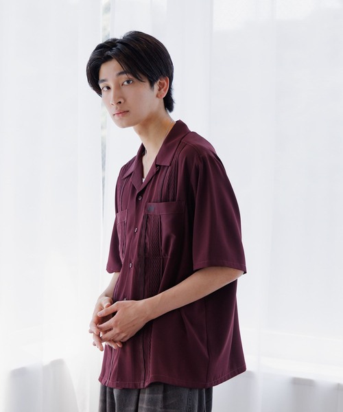 Anui(アニュイ)の「【UNISEX】パッチトロミカイキンシャツ(シャツ/ブラウス・レディース・ブラック/ボルドー・MEDIUM)」の15枚目の写真