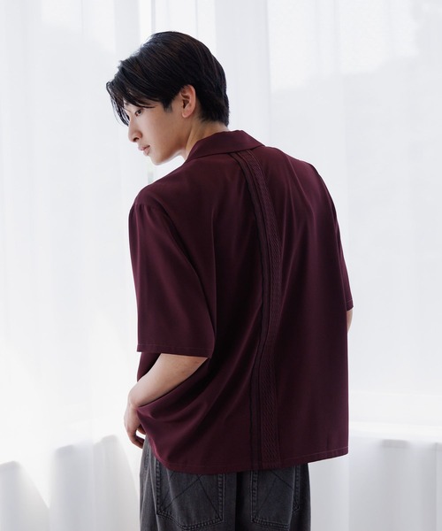 Anui(アニュイ)の「【UNISEX】パッチトロミカイキンシャツ(シャツ/ブラウス・レディース・ブラック/ボルドー・MEDIUM)」の16枚目の写真