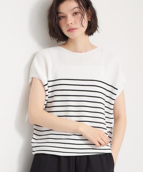THE SHOP TK (ザ ショップ ティーケー )の「【6色展開】さらさらフレンチニット【毛玉になりにくい/洗濯機OK】(ニット/セーター・レディース・グリーン/ブラウン系その他/ホワイト系5/ブルー/オレンジ/スミクロ・13/12)」の2枚目の写真