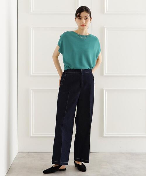 THE SHOP TK (ザ ショップ ティーケー )の「【6色展開】さらさらフレンチニット【毛玉になりにくい/洗濯機OK】(ニット/セーター・レディース・グリーン/ブラウン系その他/ホワイト系5/ブルー/オレンジ/スミクロ・13/12)」の20枚目の写真