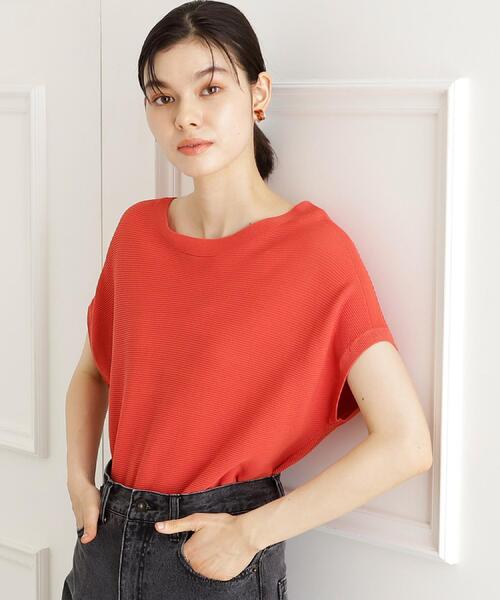 THE SHOP TK (ザ ショップ ティーケー )の「【6色展開】さらさらフレンチニット【毛玉になりにくい/洗濯機OK】(ニット/セーター・レディース・グリーン/ブラウン系その他/ホワイト系5/ブルー/オレンジ/スミクロ・13/12)」の9枚目の写真