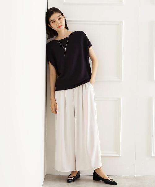 THE SHOP TK (ザ ショップ ティーケー )の「【6色展開】さらさらフレンチニット【毛玉になりにくい/洗濯機OK】(ニット/セーター・レディース・グリーン/ブラウン系その他/ホワイト系5/ブルー/オレンジ/スミクロ・13/12)」の15枚目の写真