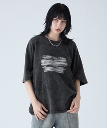 【VELNUS】Sulfur Snow Vintage Foil Print Short Sleeve T-Shirt/硫化スノーヴィンテージ加工箔プリント半袖Tシャツ