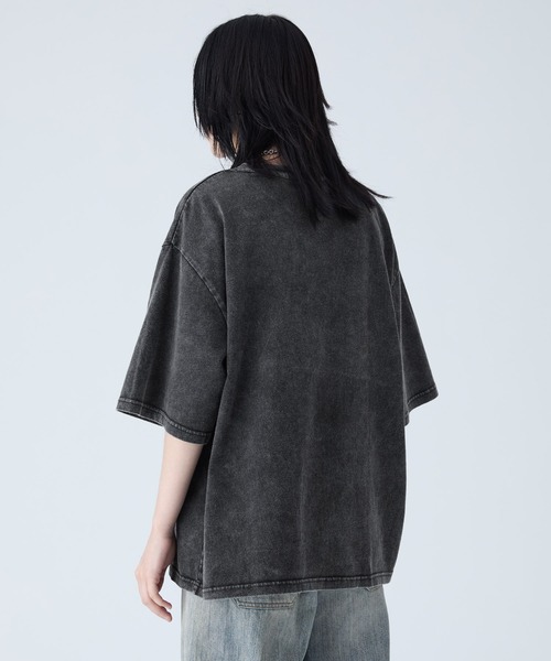 VELNUS(ベルナス)の「【VELNUS】Sulfur Snow Vintage Foil Print Short Sleeve T-Shirt/硫化スノーヴィンテージ加工箔プリント半袖Tシャツ(Tシャツ/カットソー・メンズ・チャコールグレー/ブルー・L/M/S)」の6枚目の写真