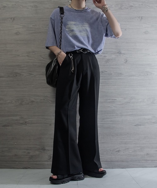VELNUS(ベルナス)の「【VELNUS】Sulfur Snow Vintage Foil Print Short Sleeve T-Shirt/硫化スノーヴィンテージ加工箔プリント半袖Tシャツ(Tシャツ/カットソー・メンズ・チャコールグレー/ブルー・L/M/S)」の8枚目の写真