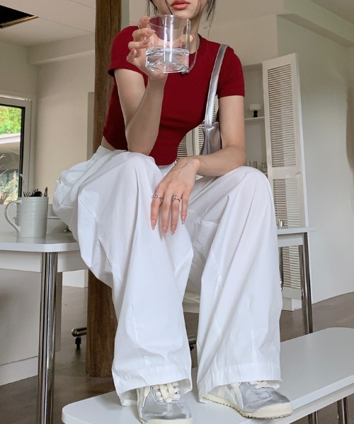 FREE STYLISTS（フリー スタイリスト）の「YUGA_YGMC　Loose silhouette white pants（スウェットパンツ・レディース・ホワイト・M/L）」の11枚目の写真