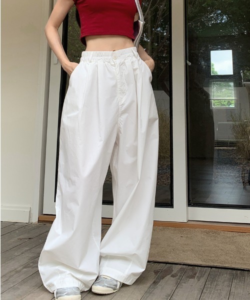 FREE STYLISTS（フリー スタイリスト）の「YUGA_YGMC　Loose silhouette white pants（スウェットパンツ・レディース・ホワイト・M/L）」の9枚目の写真