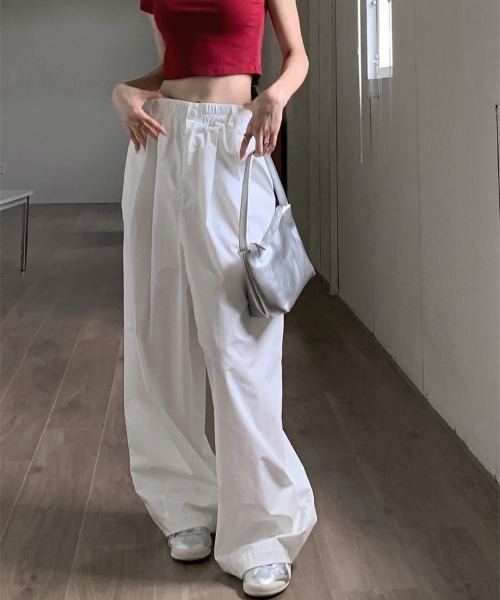 FREE STYLISTS（フリー スタイリスト）の「YUGA_YGMC　Loose silhouette white pants（スウェットパンツ・レディース・ホワイト・M/L）」の8枚目の写真