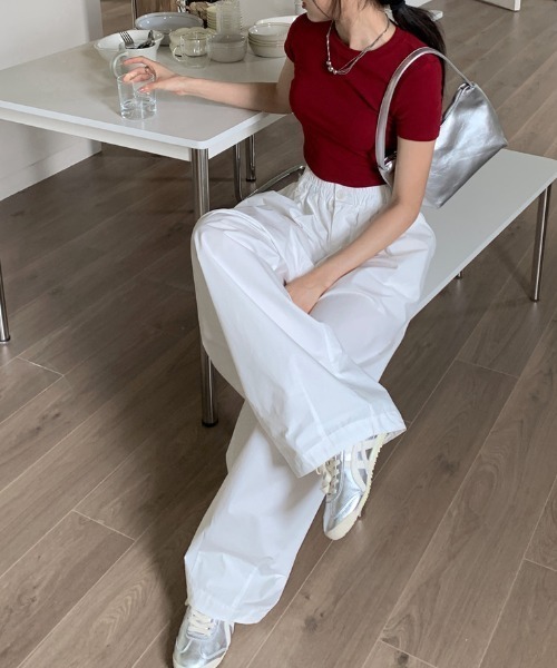 FREE STYLISTS（フリー スタイリスト）の「YUGA_YGMC　Loose silhouette white pants（スウェットパンツ・レディース・ホワイト・M/L）」の6枚目の写真
