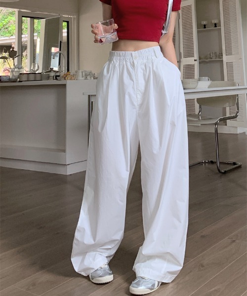 FREE STYLISTS（フリー スタイリスト）の「YUGA_YGMC　Loose silhouette white pants（スウェットパンツ・レディース・ホワイト・M/L）」の5枚目の写真
