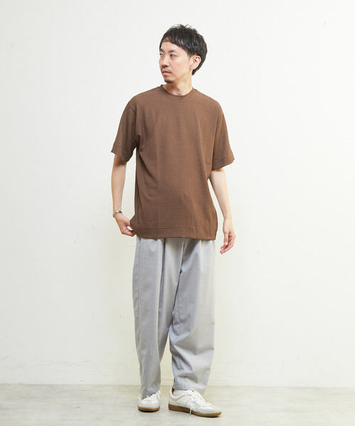 MEN'S MELROSE(メンズメルローズ)の「テクスチャーメッシュクルーネックTシャツ(Tシャツ/カットソー・メンズ・ブラック/グリーン/ブラウン・4/3/2)」の13枚目の写真