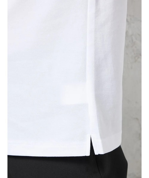 HARUYAMA(ハルヤマ)の「【吸湿冷感】完全ノーアイロン 半袖 アイTシャツ スロープネック(Tシャツ/カットソー・メンズ・ブラック/ブラウン/ホワイト・L/M/LL/3L/S)」の7枚目の写真