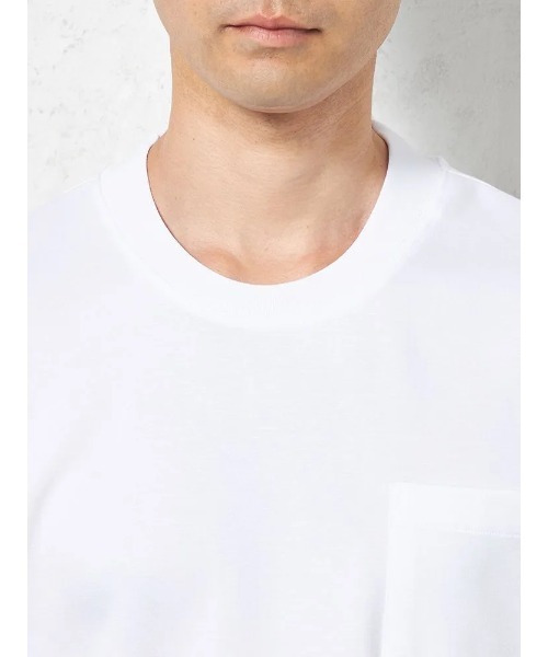 HARUYAMA(ハルヤマ)の「【吸湿冷感】完全ノーアイロン 半袖 アイTシャツ スロープネック(Tシャツ/カットソー・メンズ・ブラック/ブラウン/ホワイト・L/M/LL/3L/S)」の4枚目の写真