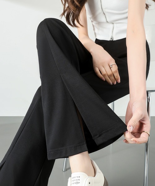 RE-PURPOSE フレア スラックス サイズM スラックス パンツ 「 低身長向けサイズ 」 センターシーム