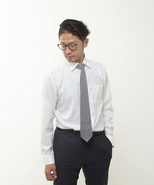MEN'S MELROSE(メンズメルローズ)の「ストライプ / ツイル / ヘリンボーン ドレスシャツ(シャツ/ブラウス・メンズ・ホワイト系その他/ホワイト系その他2/ブルー・2/3/5/4)」の2枚目の写真