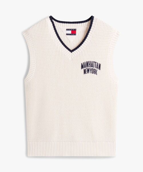 tommy jeans(トミー ジーンズ)の「レギュラーワッフルニットベスト(ニット/セーター・メンズ・ホワイト・X-LARGE/SMALL/MEDIUM/LARGE)」の6枚目の写真
