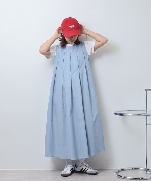 FUNALIVE(ファンアライブ)の「je crois soi タック ワンピース(ワンピース・レディース・サックスブルー/ベージュ・FREE)」の12枚目の写真