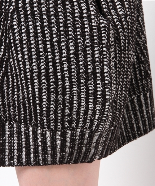 VENCEEXCHANGE（ヴァンスエクスチェンジ）の「畦ハイネックワンピース     （ワンピース・レディース・ネイビー/オフホワイト/ブラック・MEDIUM）」の5枚目の写真