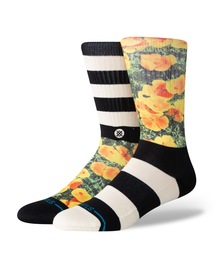STANCE（スタンス）の「【STANCE/スタンス】ボーダークルーソックス　VERY POPPIN CREW（ソックス/靴下・メンズ）」