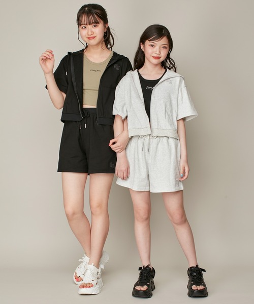 【お値下げしました】son and daughter ⭐︎ セットアップ / 2y セットアップ対応・セットアイテム】半袖ZIPパーカー＋ショー