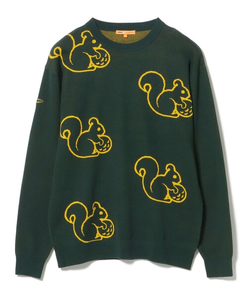 美品　BEAMS GOLF ビームスゴルフ　プルオーバーゴルフセーター BEAMS GOLF（ビームス ゴルフ）ORANGE LABEL / リス総柄 プル