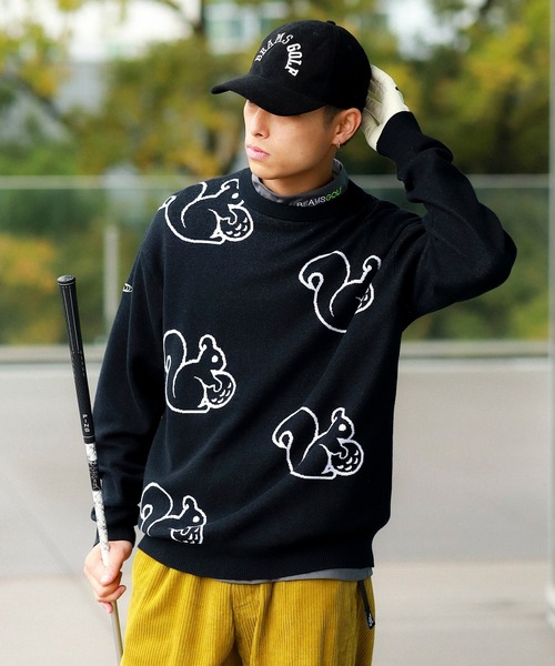 ORANGE LABEL / リス総柄 プルオーバーニット（ニット/セーター