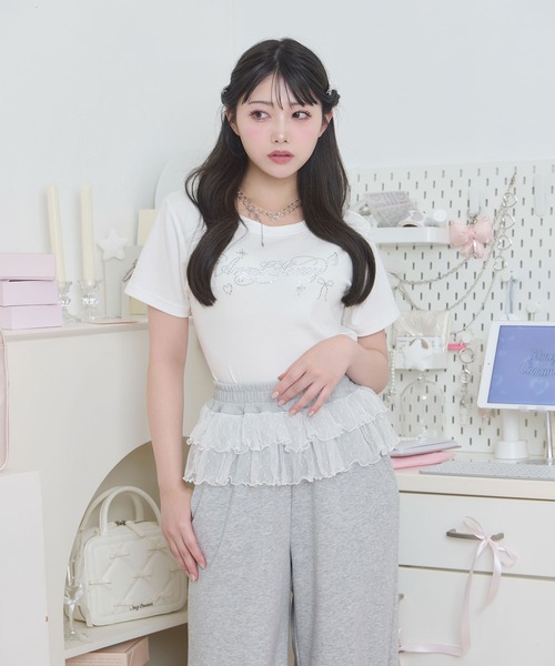 Honey Cinnamon(ハニーシナモン)の「AngelストーンTシャツ(Tシャツ/カットソー・レディース・ホワイト/ブラック・FREE)」の13枚目の写真