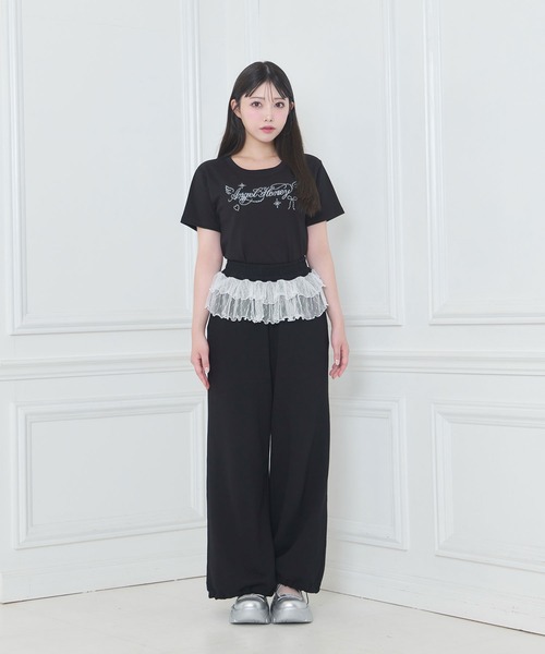Honey Cinnamon(ハニーシナモン)の「AngelストーンTシャツ(Tシャツ/カットソー・レディース・ホワイト/ブラック・FREE)」の6枚目の写真