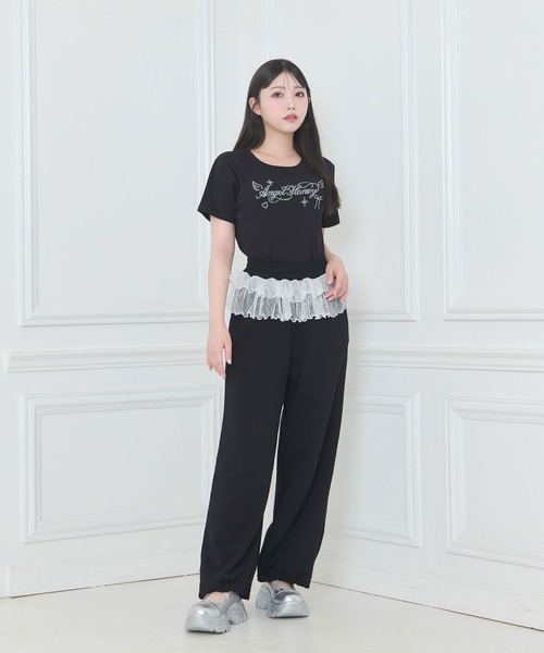 Honey Cinnamon(ハニーシナモン)の「AngelストーンTシャツ(Tシャツ/カットソー・レディース・ホワイト/ブラック・FREE)」の7枚目の写真